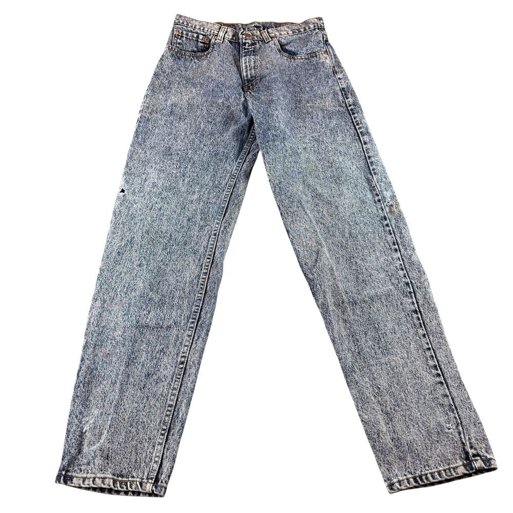 Vintage Levis 550 Relaxed Fit Acid‎ Wash Jeans Distressed Made in USA